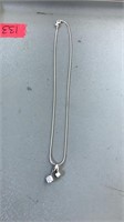 STERLING NECKLACE WITH PENDANT