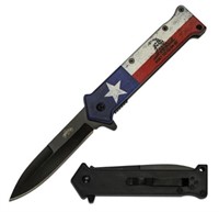 Master Usa Spring Assisted Knife Embossed Graphic
