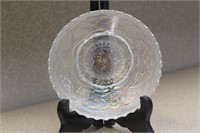 Clear Carnival Iridescent Glass Bowl