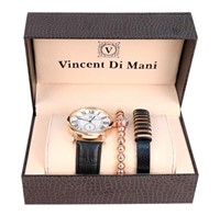 Vincent Di Mani Men's Watch & Bracelet Set