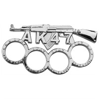 Alloy Ak47 Rifle Silver Knuckle Duster