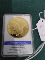 1849 Liberty Head Double Eagle Replica. No coin va