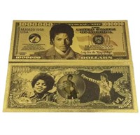 24k Plated $1 Million Michael Jackson Novelty Note
