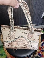 Vintage Raviani cowhide faux embossed  handbag