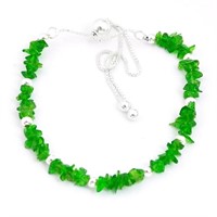 Elegant 11.88ct Green Crystal Beads Bracelet