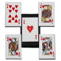 Royal Flush Of Hearts Throwing Cards Set