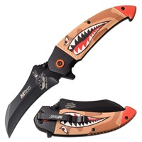 Mtech Bomber Shark Head Spring Assist Pocket Knife