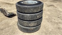 4 semi tires and rims 9.00x R20
