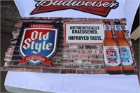 Budweiser and Old Style Signs
