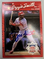 Ozzie Smith Signed Card with COA