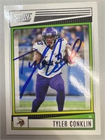 Vikings Tyler Conklin Signed Card with COA