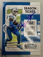 Lions D'Andre Swift Signed Card with COA