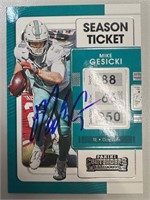 Dolphins Mike Gesicki Signed Card with COA