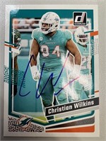Dolphins Christian Wilkins Signed Card with COA