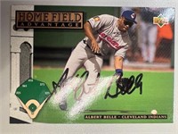 Indians Albert Belle Signed Card with COA