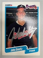Braves John Smoltz Signed Card with COA