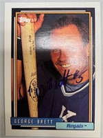 Royals George Brett Signed Card with COA