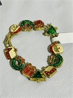 Nina Ricci Avon Christmas bracelet charms