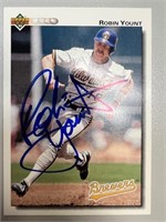 Brewers Robin Yount Signed Card with COA