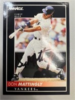 Yankees Don Mattingly Signed Card with COA