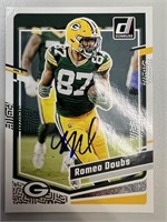 Packers Romeo Doubs Signed Card with COA