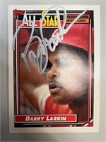 Reds Barry Larkin Signed Card with COA