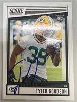 Packers Tyler Goodson Signed Card with COA