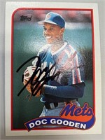 Mets Doc Gooden Signed Card with COA