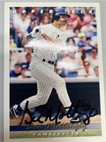 Yankees Don Mattingly Signed Card with COA