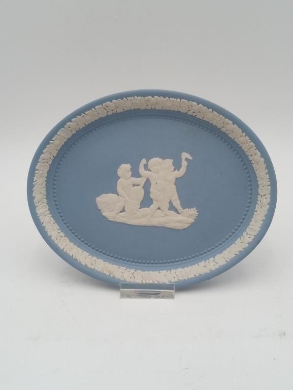 SIGNED Blue Wedgewood Jasperware Plate