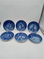 6 German Kirke Platten Collector plates
