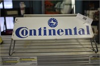 ANTIQUE METAL ENAMELED CONTINENTAL TIRE DISPLAY