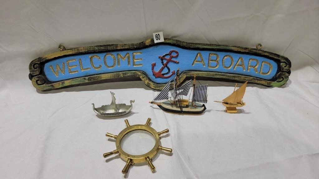 Welcome aboard sign and more