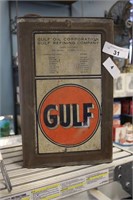 ANTIQUE GULF METAL OIL CAN