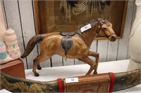 LARGE LEATHER HORSE