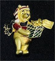 Vintage Disney Winnie The Pooh Brooch Enamel Pin