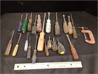 Variety of Drivers and a C-Clamp