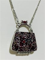 VCLM necklace hinged purse pendant