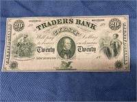 $20.00 Traders Bank Note