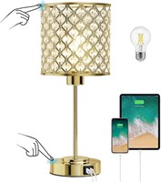Crystal Lamp Touch Control with 2 USB Ports