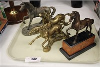 3PC COLLECTION OF HORSES BRASS PLUS