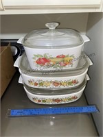 Vintage corning ware casserole covered dishes all