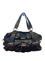 Michael Kor black patent, leather  handbag