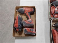 Hilti 21.6v Impact Wrench, charger, 2 batteries