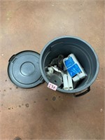 10 gallon bucket filled with fixtures