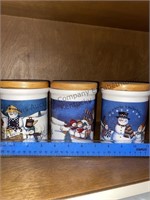 Mixed box lot includes ceramic snowman
