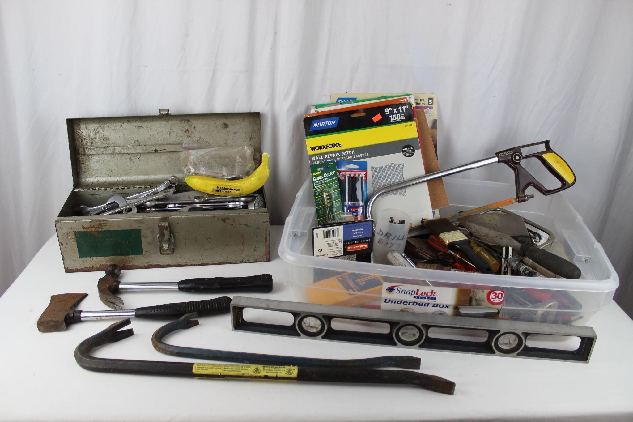 50Pcs. Craftsman Toolbox, Wrench Set, Stanley Saw+