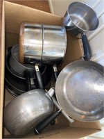 Box of pot pans