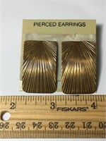 Vintage Brass Pierced Earrings Collectible