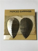Vintage retro Brass Pierced Earrings Collectible
